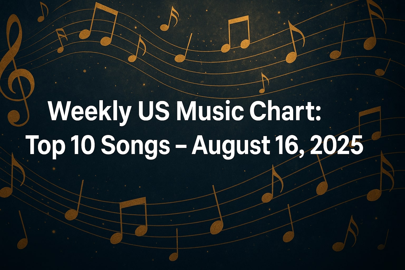 Weekly US Music Chart Top 10 Songs – August 16, 2025