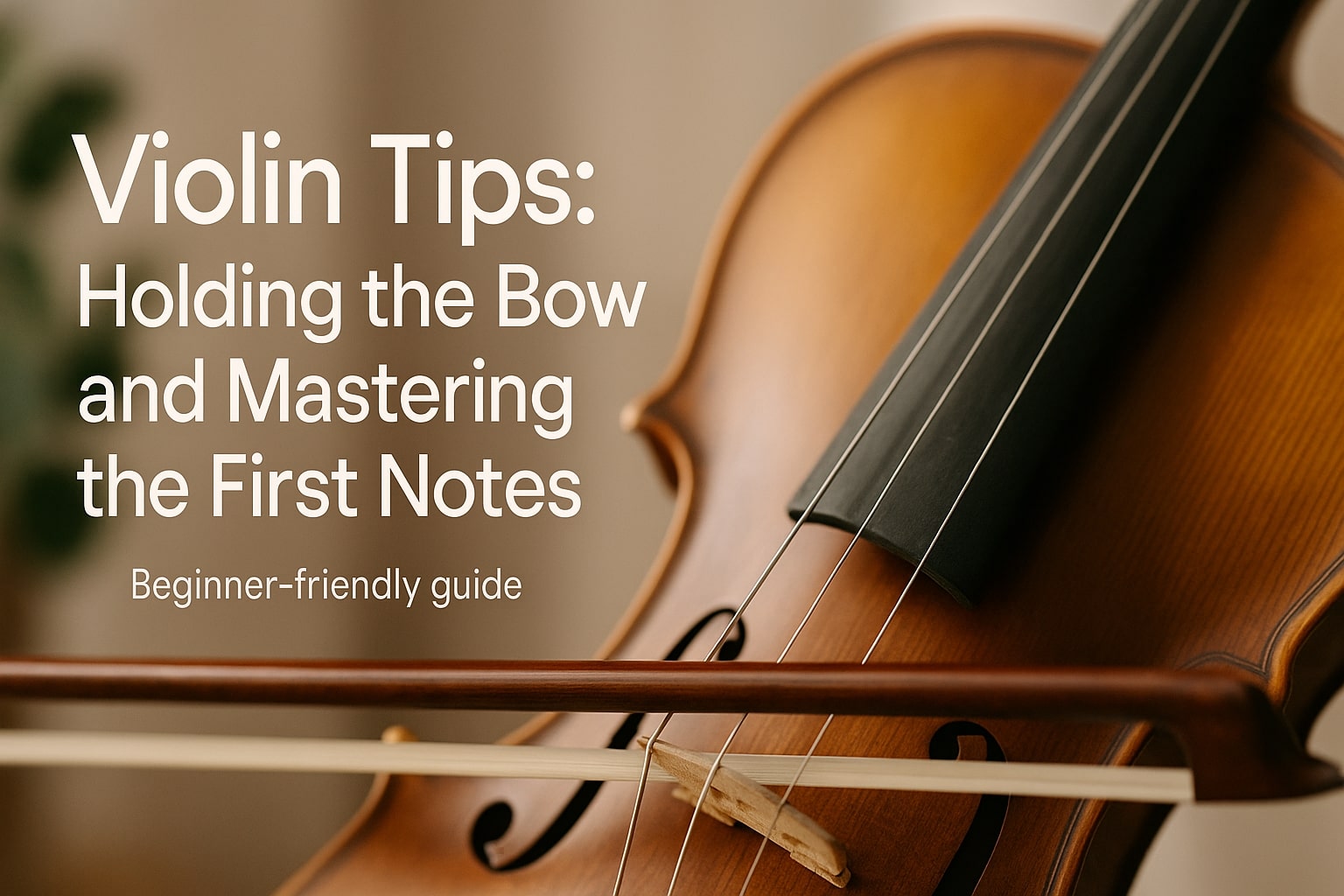 Violin Tips Holding the Bow and Mastering the First Notes