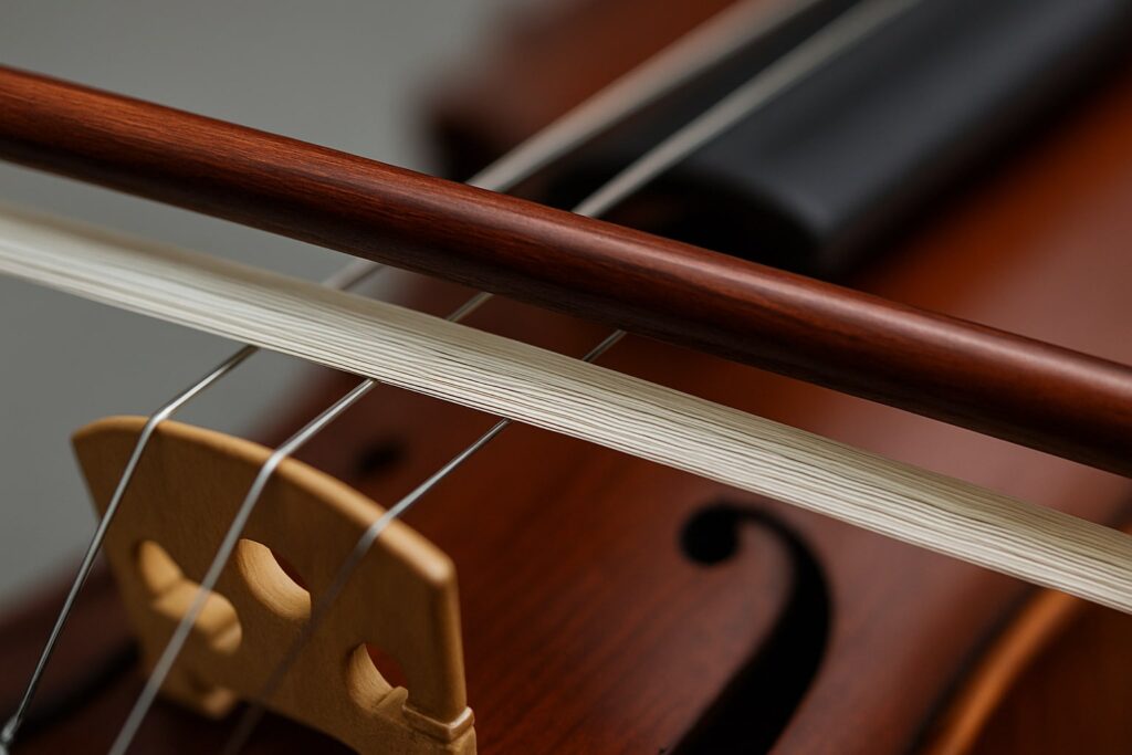 bridge and the fingerboard