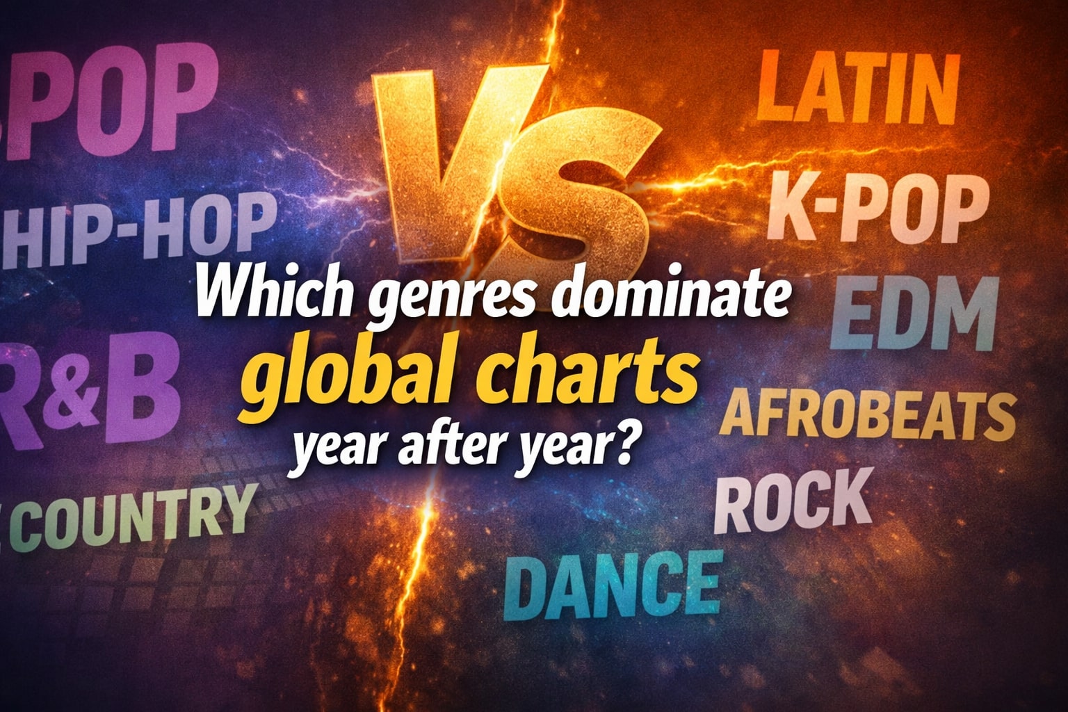 Which genres dominate global charts year after year