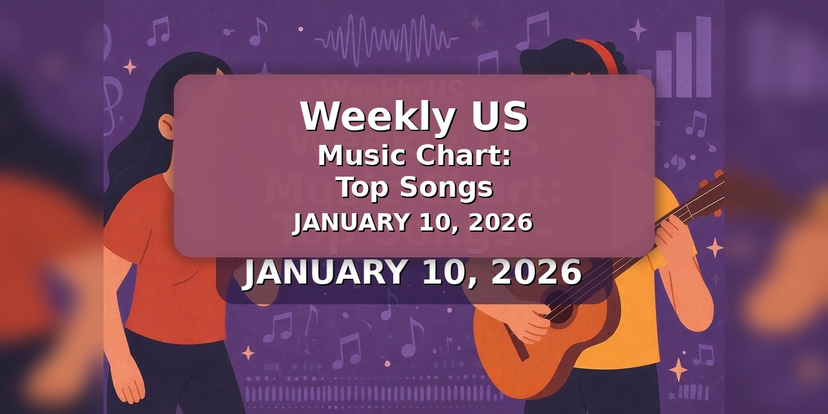 Weekly US Music Chart: Top Songs – JANUARY 10, 2026