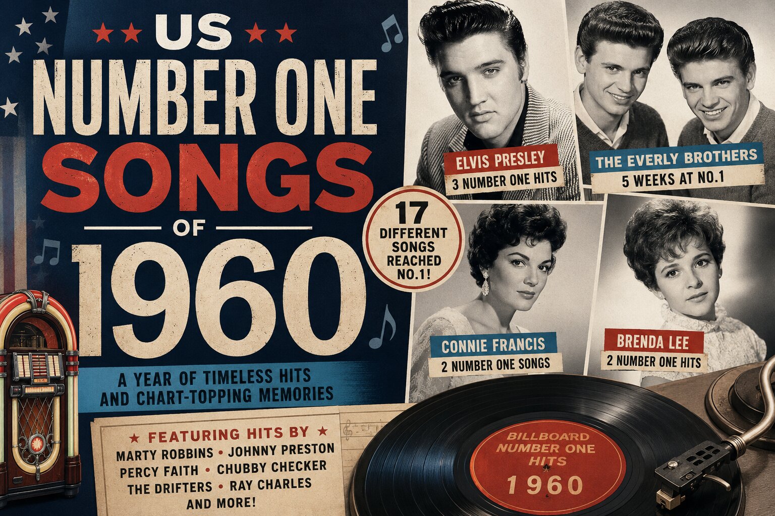 US Number One Songs of 1960: Complete Yearly Chart Analysis